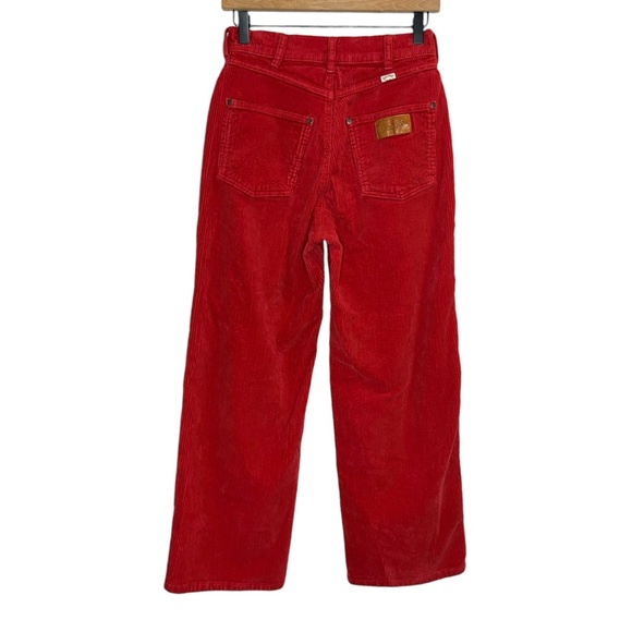 BILLABONG x Wrangler The Retro Red Corduroy High Waisted Pants Straight Leg 28 - Picture 6 of 6
